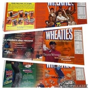 Wheaties Collectible Cereal Box Collect Tiger Woods Bruce Jenner Michael Jordan
